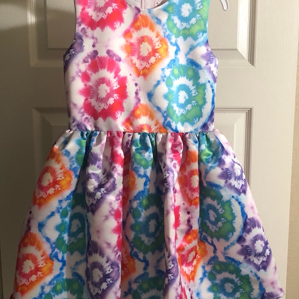 NWT! Adorable! Halabaloo - Girls Tye Dye Dress! Size 6X!